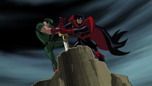 Batman, Green Arrow, Etrigan vs. Morgan Le Fay