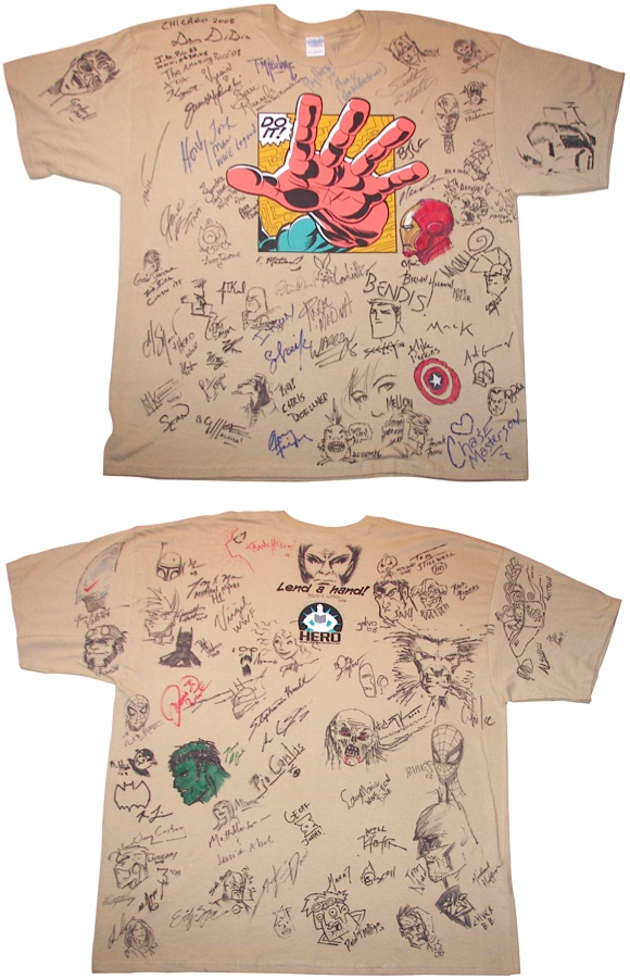 Ostrander Auction: a shirt with dozens of signatures