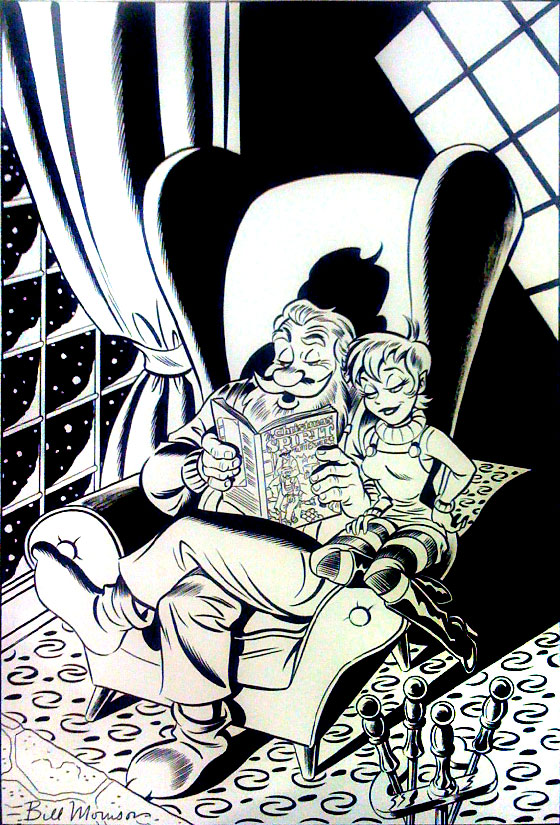 Ostrander Auction: Jingle Belle and Santa Claus by Bill Morrison