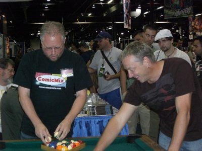Shooting pool with Paul Jenkins in Chicago