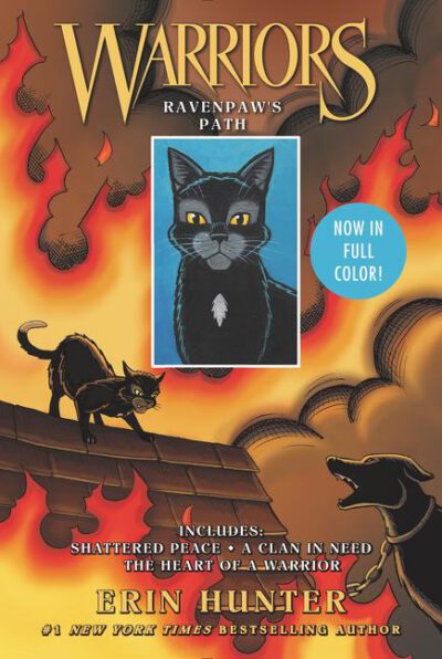 Cover image for Warriors: Ravenpaw's Path: 3 Full-Color Warriors Manga Books in 1: Shattered Peace, a Clan in Need, the Heart of a Warrior