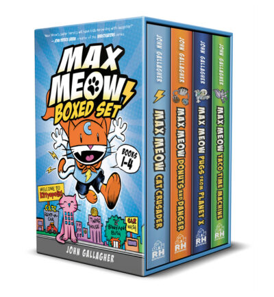 Cover image for Max Meow Boxed Set: Welcome to Kittyopolis (Books 1-4): (A Graphic Novel Boxed Set)