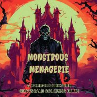 Monstrous Menagerie: A Horror Creature Grayscale Coloring Book