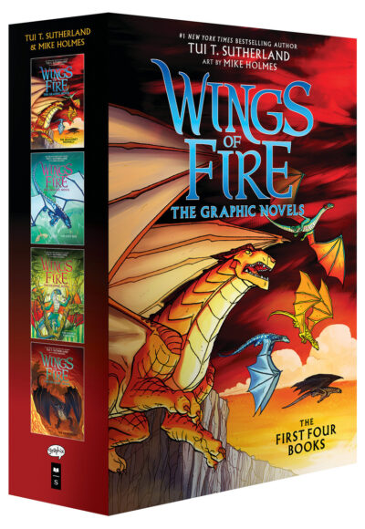 Cover image for Wings of Fire #1-#4: A Graphic Novel Box Set (Wings of Fire Graphic Novels #1-#4)
