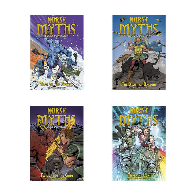 Cover image for Norse Myths: A Viking Graphic Novel