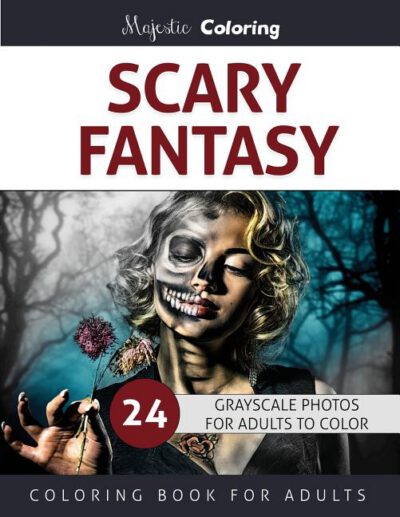 Cover image for Scary Fantasy: Grayscale Coloring for Adults