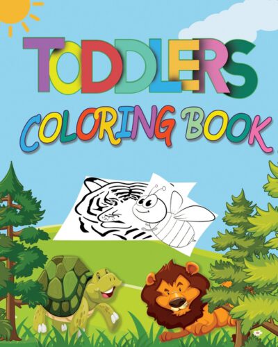 Cover image for Toddlers Coloring Book: Toddler ABC coloring book, Animal Alphabet Coloring, high-quality black&white coloring designs, coloring book for kids