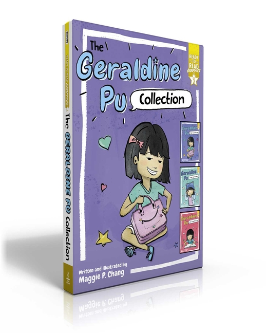 Cover image for The Geraldine Pu Collection (Boxed Set): Geraldine Pu and Her Lunch Box, Too!; Geraldine Pu and Her Cat Hat, Too!; Geraldine Pu and Her Lucky Pencil,