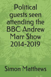 Cover image for Political guests seen attending the BBC Andrew Marr Show 2014-2019
