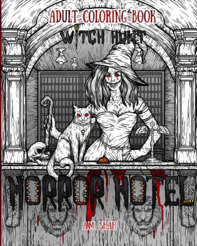 Cover image for Adult Coloring Book Horror Hotel: Witch Hunt