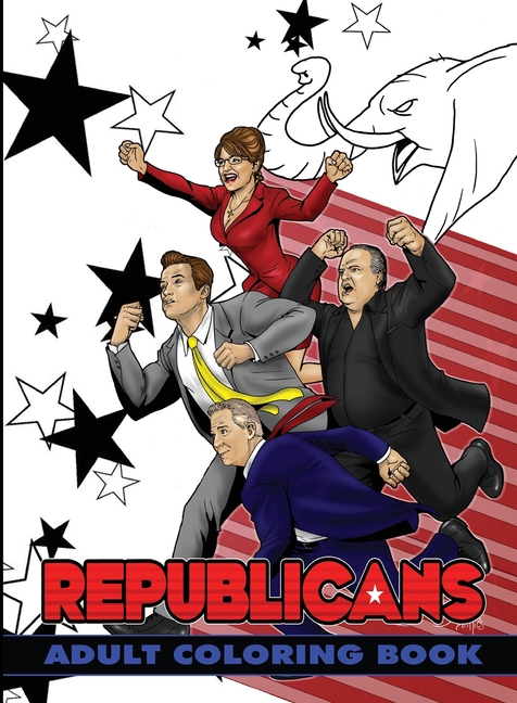 Political Power: Republicans Adult Coloring Book
