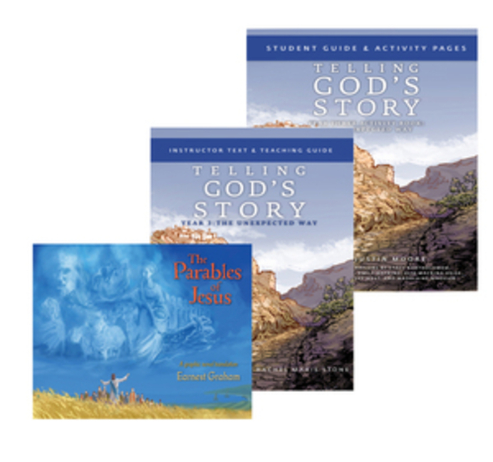 Cover image for Telling God's Story Year 3 Bundle: Includes Instructor Text, Student Guide, and Parables Graphic Novel
