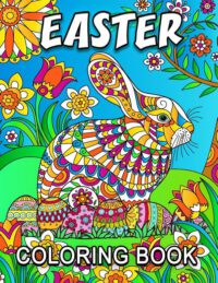 Cover image for Easter Coloring Book: Adult Coloring Book Easy, Fun, Beautiful Coloring Pages