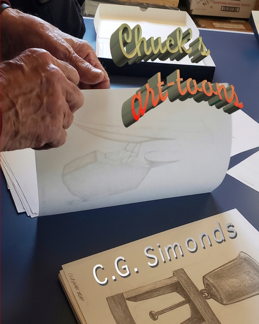 Cover image for Chuck's Art-Toons: 1st Edition/LARGE FORMAT PAPERBACK b&w-40 Years of Puns & Dystopian Humor