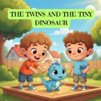 The Twins and the Tiny Dinosaur: An 8.5" x 8.5" Illustrated Dinosaur Story for Kids - Paperback Picture Book