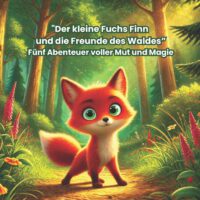 "Finn und die Freunde des Waldes: 5 Abendteuer über Mut und Magie." Ein Buch über Finn den Fuchs, der durch seine spannenden Abendteuer viele tolle Fr