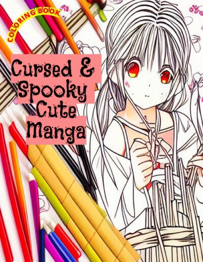 Cover image for Cursed & Spooky Cute Manga: Coloring Book