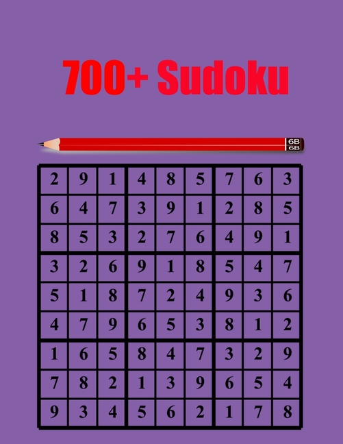 Cover image for 700+ Sudoku: Sudoku Puzzle Book for Adults
