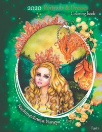 Cover image for 2020 Portraits & Dresses: coloring book