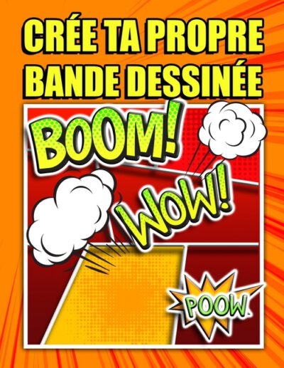 Cover image for Crée ta propre bande dessinée: 100 planches de BD vierges pour adultes, ados & enfants Crée ta propre bande dessinée