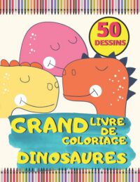 Cover image for Grand Livre de Coloriage Dinosaures 50 Dessins: Réalistes de Dinosaures pour pour Garçons et Filles et Adultes