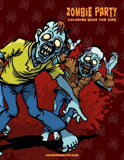 Cover image for Zombie Party Coloring Book for Kids