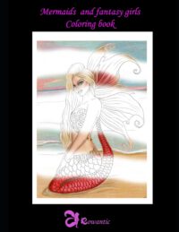 Cover image for mermaids and fantasy girls coloring book
