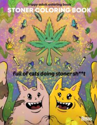 Cover image for Stoner Coloring Book: Trippy adult coloring book: full of cats doing stoner s**t