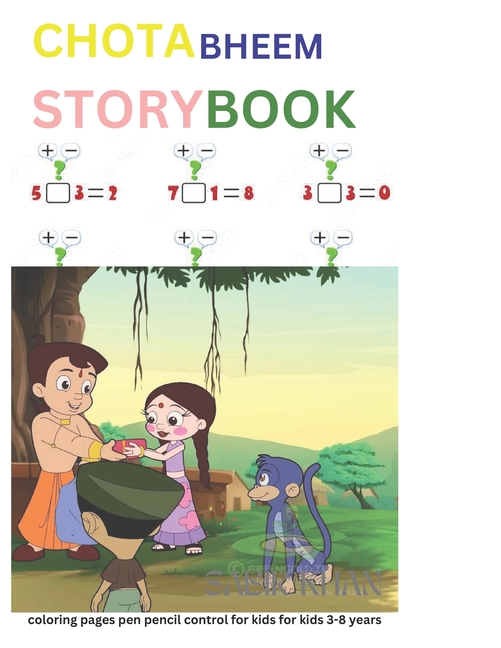 Cover image for chota bheem storybook: coloring pages pen pencil control for kids for kids 3-8 years in English